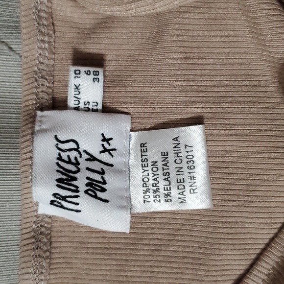 Princess Polly Women's Latina 2pc. Pant Set Beige Size 6 - Picture 8 of 12